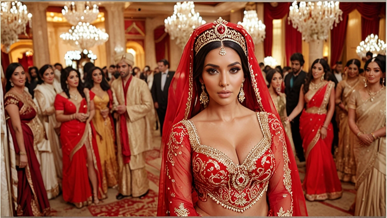 अंबानी शादी में किम कार्दशियन का राजकुमारी जैस्मिन अवतार
