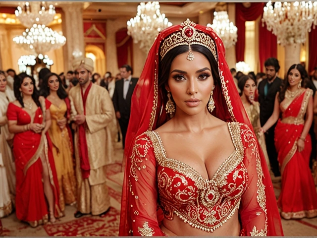 अंबानी शादी में किम कार्दशियन का राजकुमारी जैस्मिन अवतार