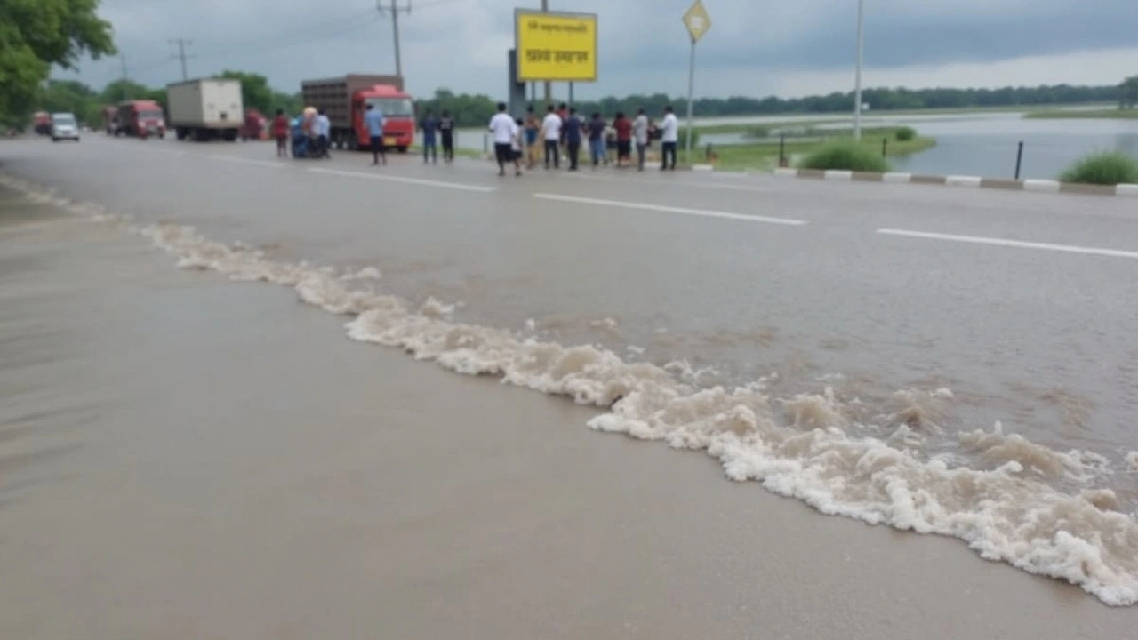 हैदराबाद-विजयवाड़ा राष्ट्रीय राजमार्ग बाढ़ से बाधित: यातायात और बस सेवाएं प्रभावित